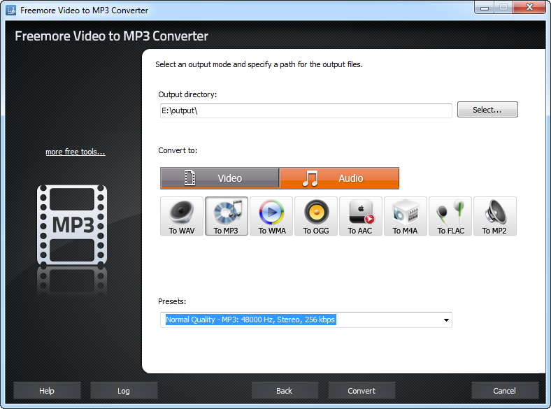 Freemore Convertidor de video a MP3