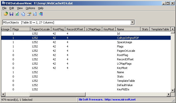 ESEDatabaseView