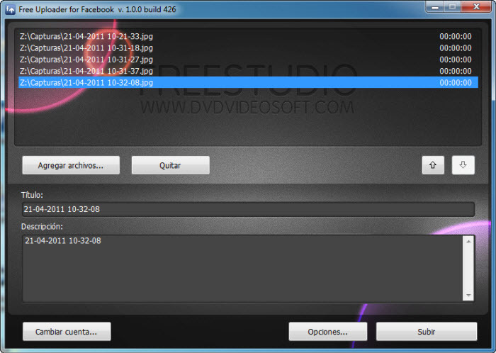 Free Uploader for Facebook