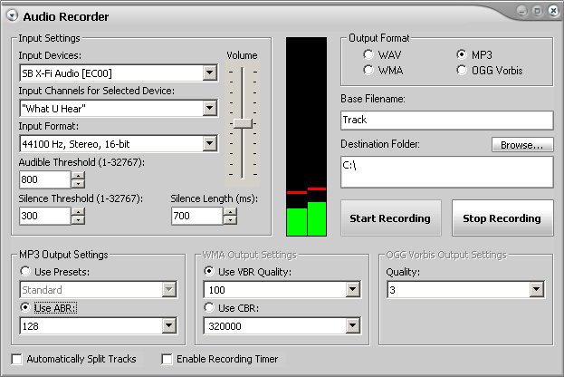 MP3 Audio Recorder