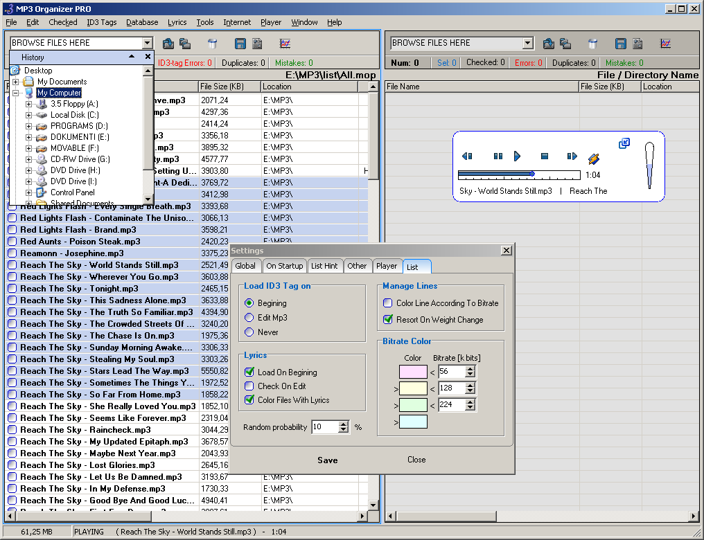 Organizer Mp3