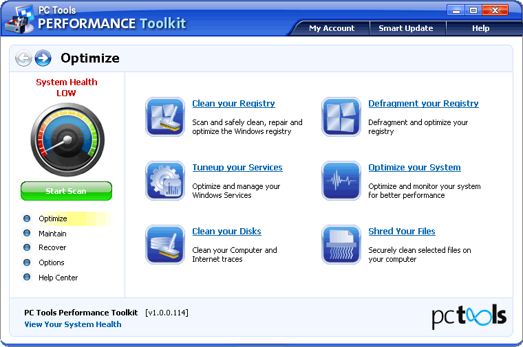 PC Tools Performance Toolkit