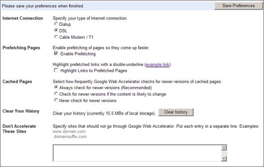 Google Web Accelerator