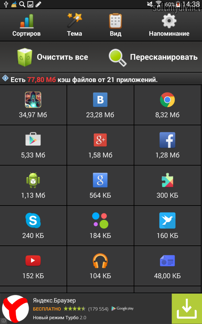 Vider le cache pour Android